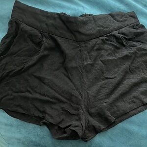 Free People black lace shorts with ties